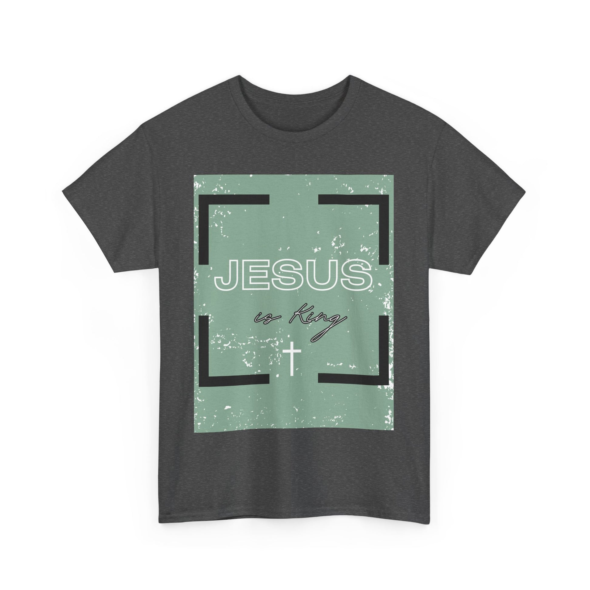 Inspirational Faith Tee: Jesus is King, Perfect for Church, Gifts, Casual Wear, Christian Apparel