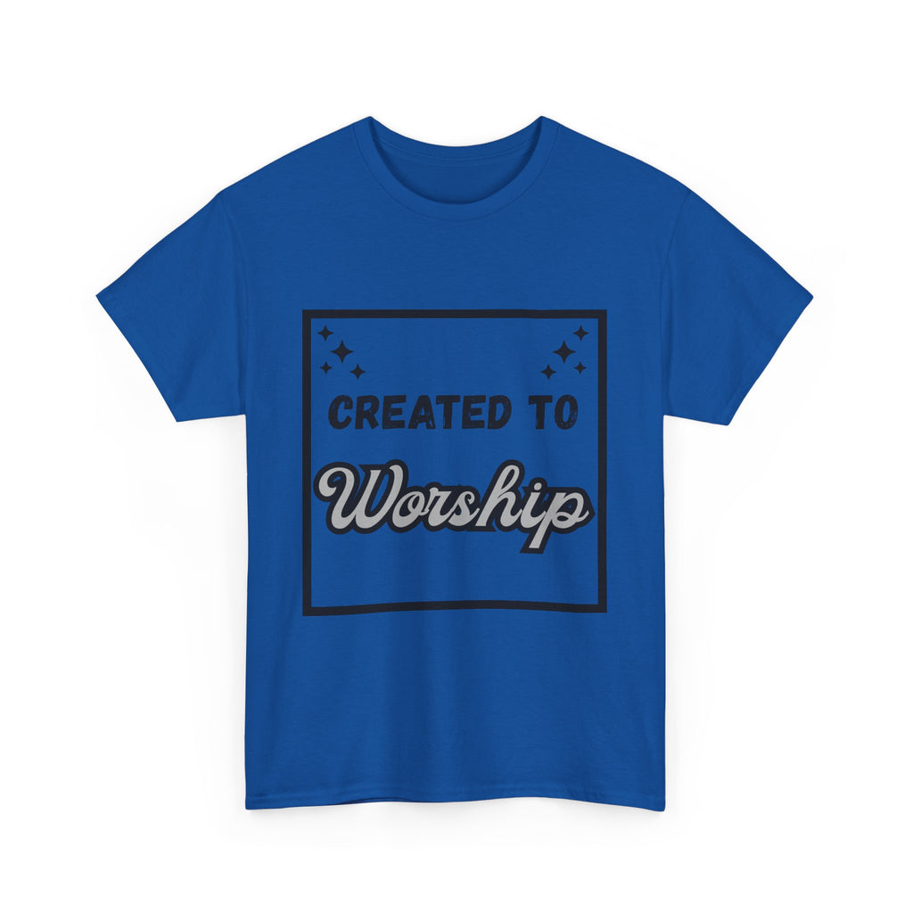 Created to Worship Unisex Heavy Cotton Tee, Faith-Based T-Shirt, Christian Apparel, Gift for Church Events, Spiritual Inspiration, [...]