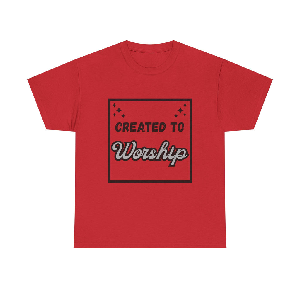 Created to Worship Unisex Heavy Cotton Tee, Faith-Based T-Shirt, Christian Apparel, Gift for Church Events, Spiritual Inspiration, [...]