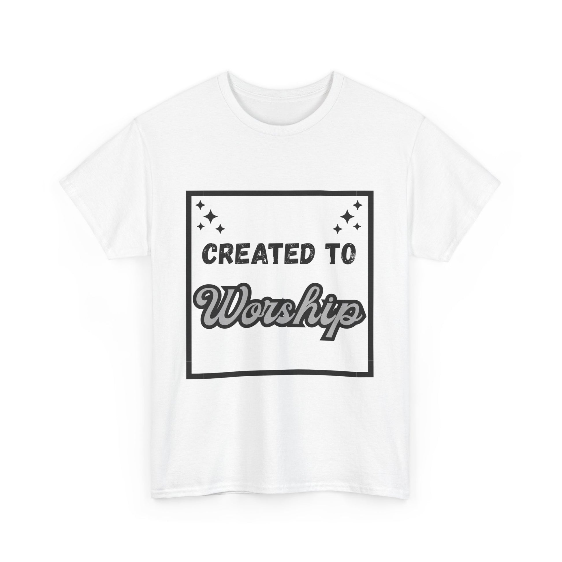 Created to Worship Unisex Heavy Cotton Tee, Faith-Based T-Shirt, Christian Apparel, Gift for Church Events, Spiritual Inspiration, [...]