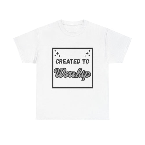 Created to Worship Unisex Heavy Cotton Tee, Faith-Based T-Shirt, Christian Apparel, Gift for Church Events, Spiritual Inspiration, [...]