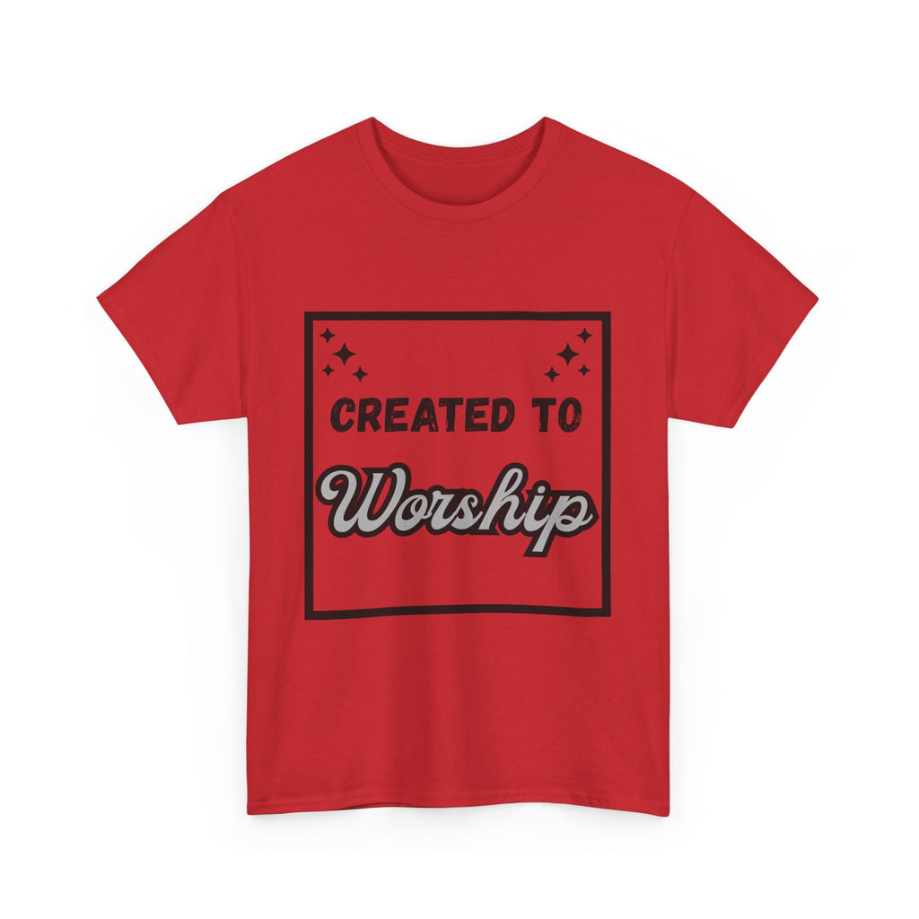Created to Worship Unisex Heavy Cotton Tee, Faith-Based T-Shirt, Christian Apparel, Gift for Church Events, Spiritual Inspiration, [...]