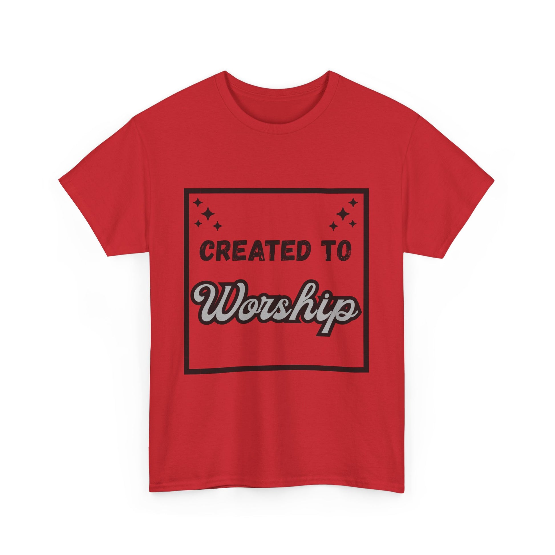Created to Worship Unisex Heavy Cotton Tee, Faith-Based T-Shirt, Christian Apparel, Gift for Church Events, Spiritual Inspiration, [...]