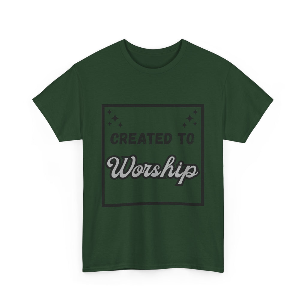 Created to Worship Unisex Heavy Cotton Tee, Faith-Based T-Shirt, Christian Apparel, Gift for Church Events, Spiritual Inspiration, [...]