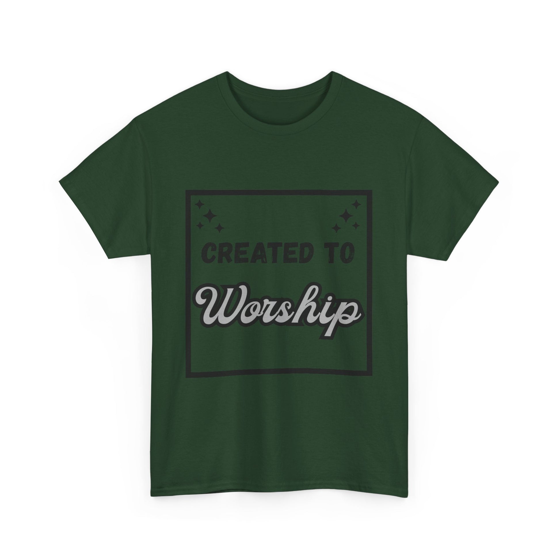 Created to Worship Unisex Heavy Cotton Tee, Faith-Based T-Shirt, Christian Apparel, Gift for Church Events, Spiritual Inspiration, [...]