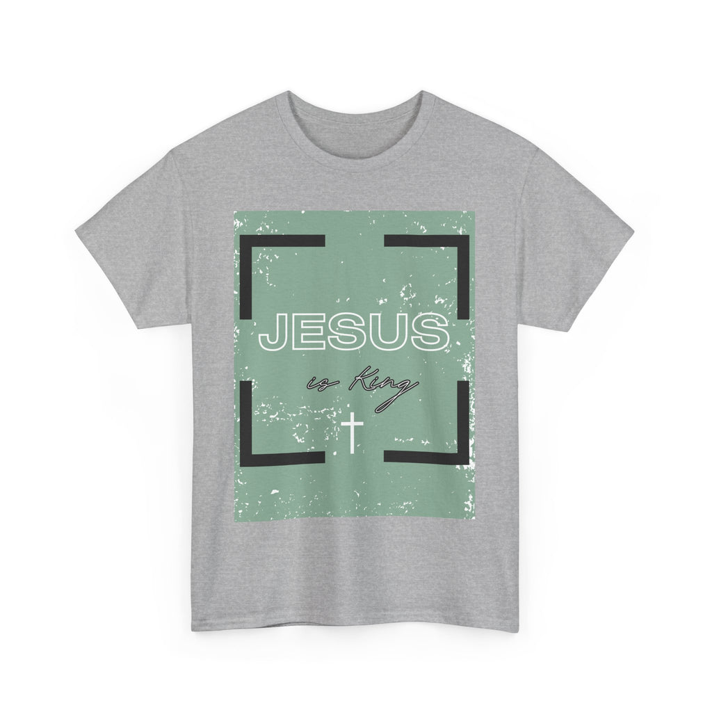 Inspirational Faith Tee: Jesus is King, Perfect for Church, Gifts, Casual Wear, Christian Apparel