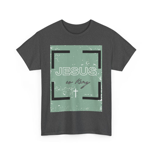 Inspirational Faith Tee: Jesus is King, Perfect for Church, Gifts, Casual Wear, Christian Apparel