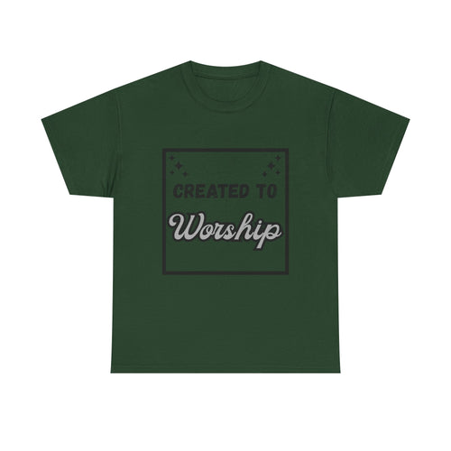 Created to Worship Unisex Heavy Cotton Tee, Faith-Based T-Shirt, Christian Apparel, Gift for Church Events, Spiritual Inspiration, [...]